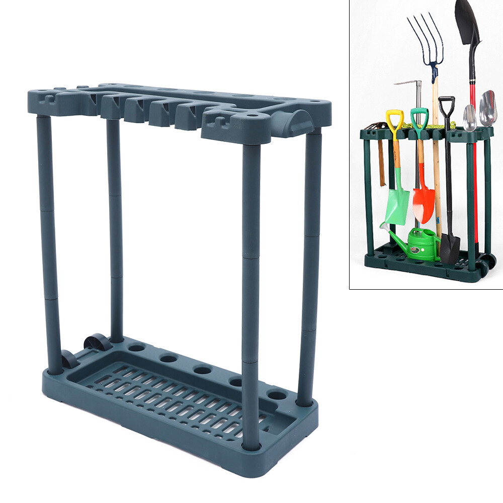 Garage Tool Rack Broom Mop Holder Garden Lawn Utility Storage Stand Organizer