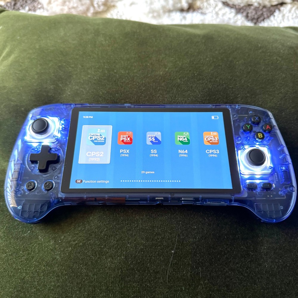 RetroPixel Prime - Retro Handheld Game Console AMOLED Screen 128GB SD with Case