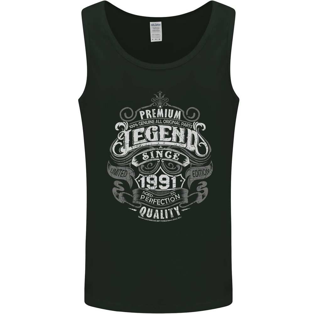 Premium Legend 34th Birthday 1991 Mens Vest Tank Top