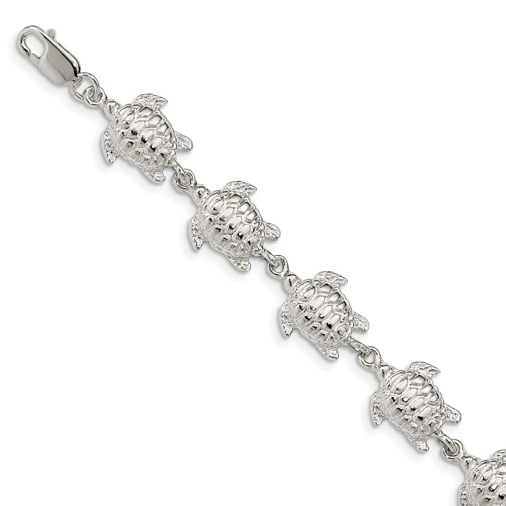 925 Sterling Silver Sea Turtles Bracelet 7