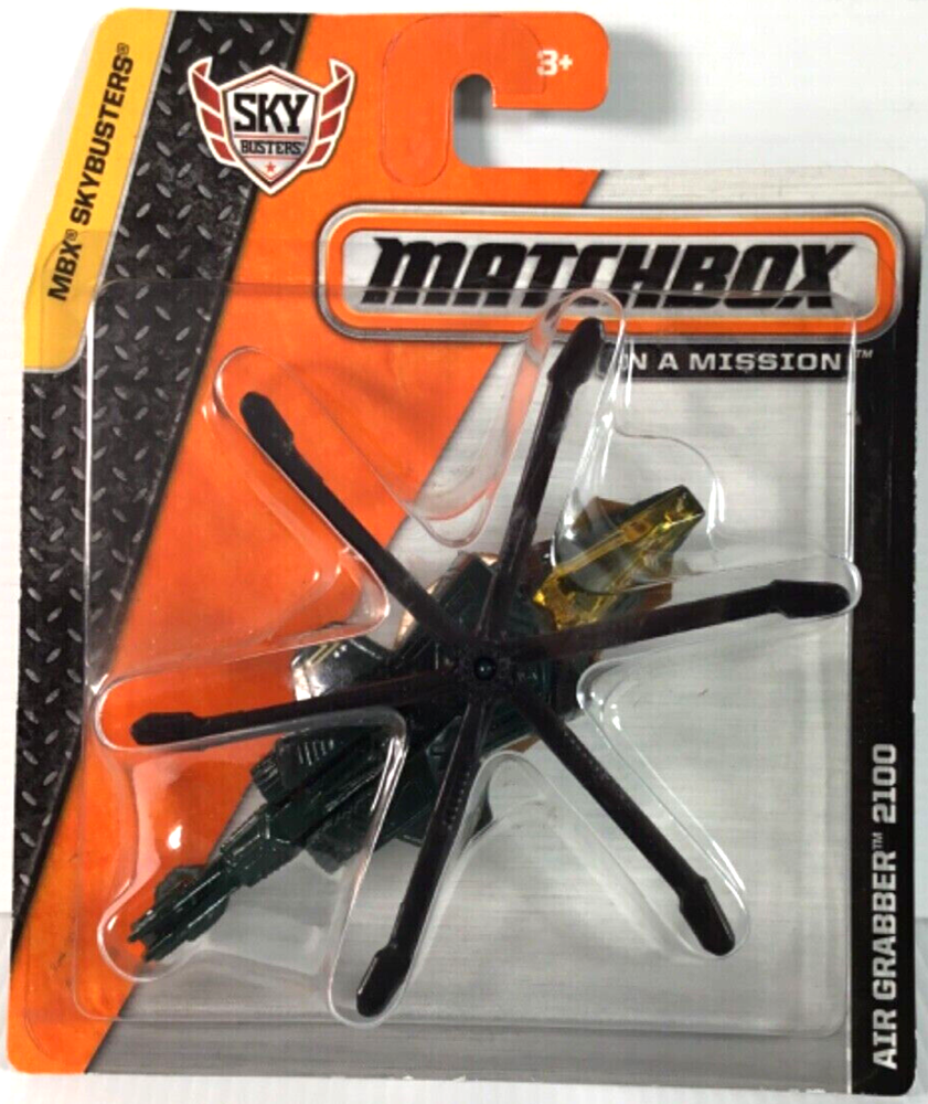 MATCHBOX SKY BUSTERS: AIR GRABBER 2100 HELICOPTER  (Green) MBX On A Mission 2013