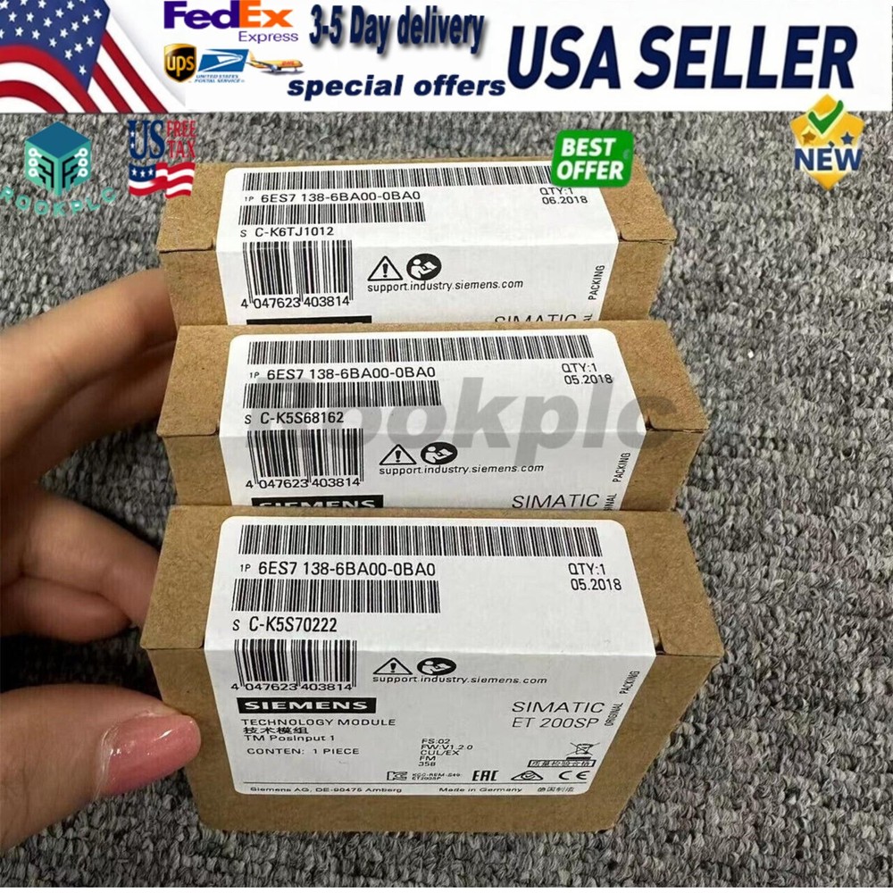 New Siemens 6ES7138-6BA00-0BA0 6ES7 138-6BA00-0BA0 SIMATIC ET 200SP