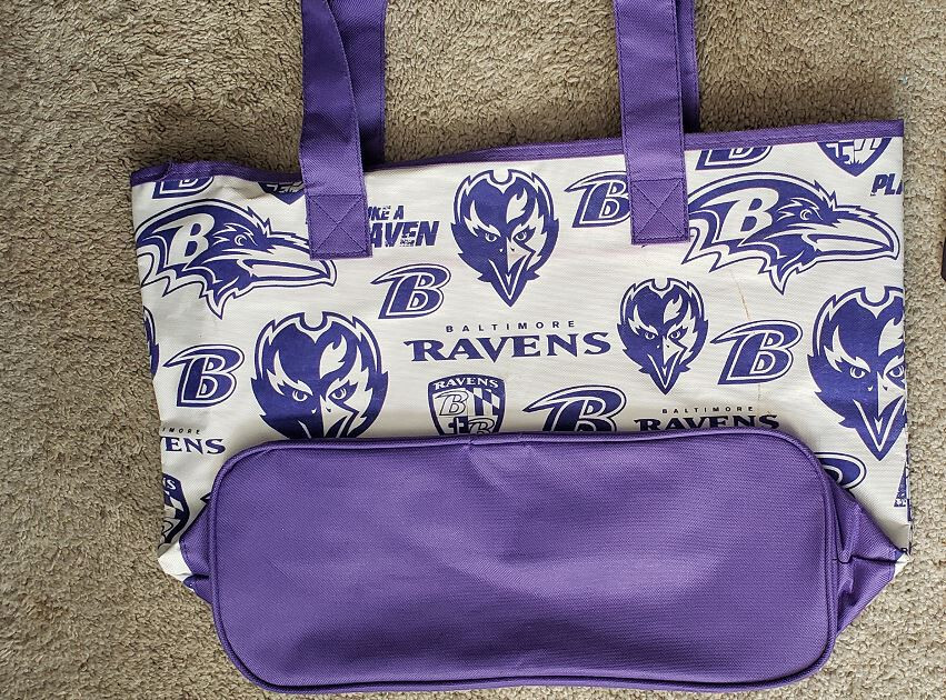 Baltimore Ravens canvas shopping tote bag