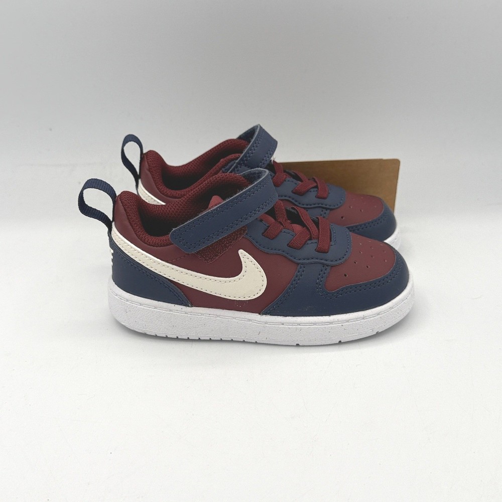 Nike Court Borough Low Recraft TD Kids 8C Red Navy Blue Sneakers DV5458-602