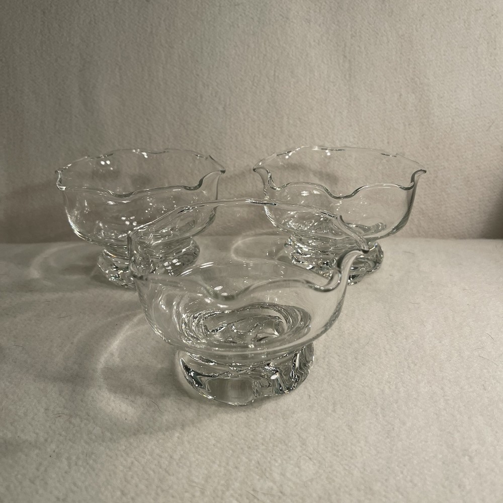 Citadel Traditional 3-Piece Glass Dessert Bowl Set by Studio Nova