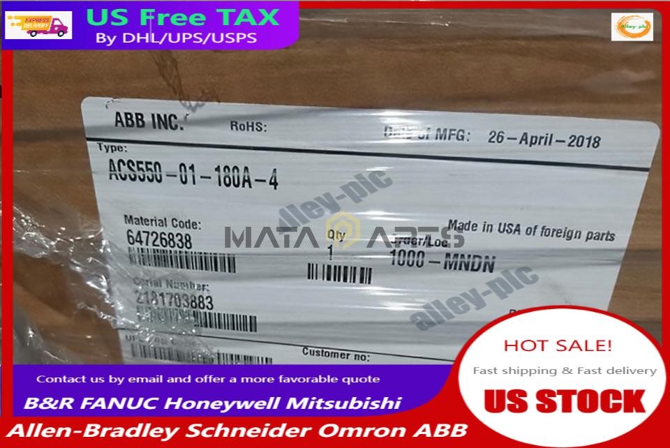 ONE New ABB Inverter 90KW Inverter ACS550-01-180A-4 No Keypad