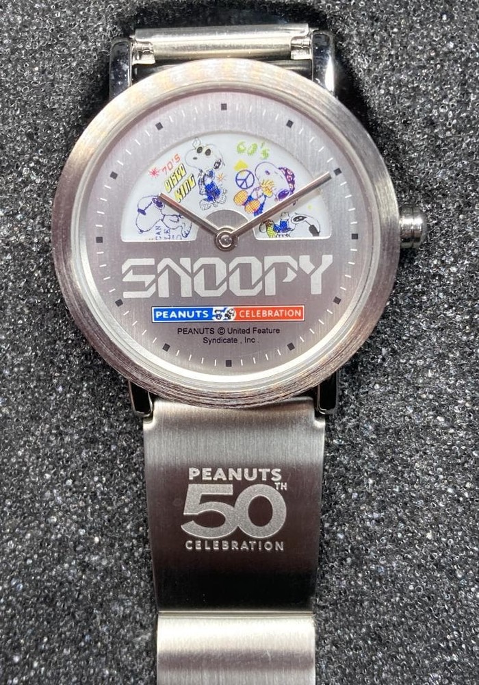 PEANUTS Snoopy 50th Anniversary Silver Watch Limited Edition 5000pcs Unworn