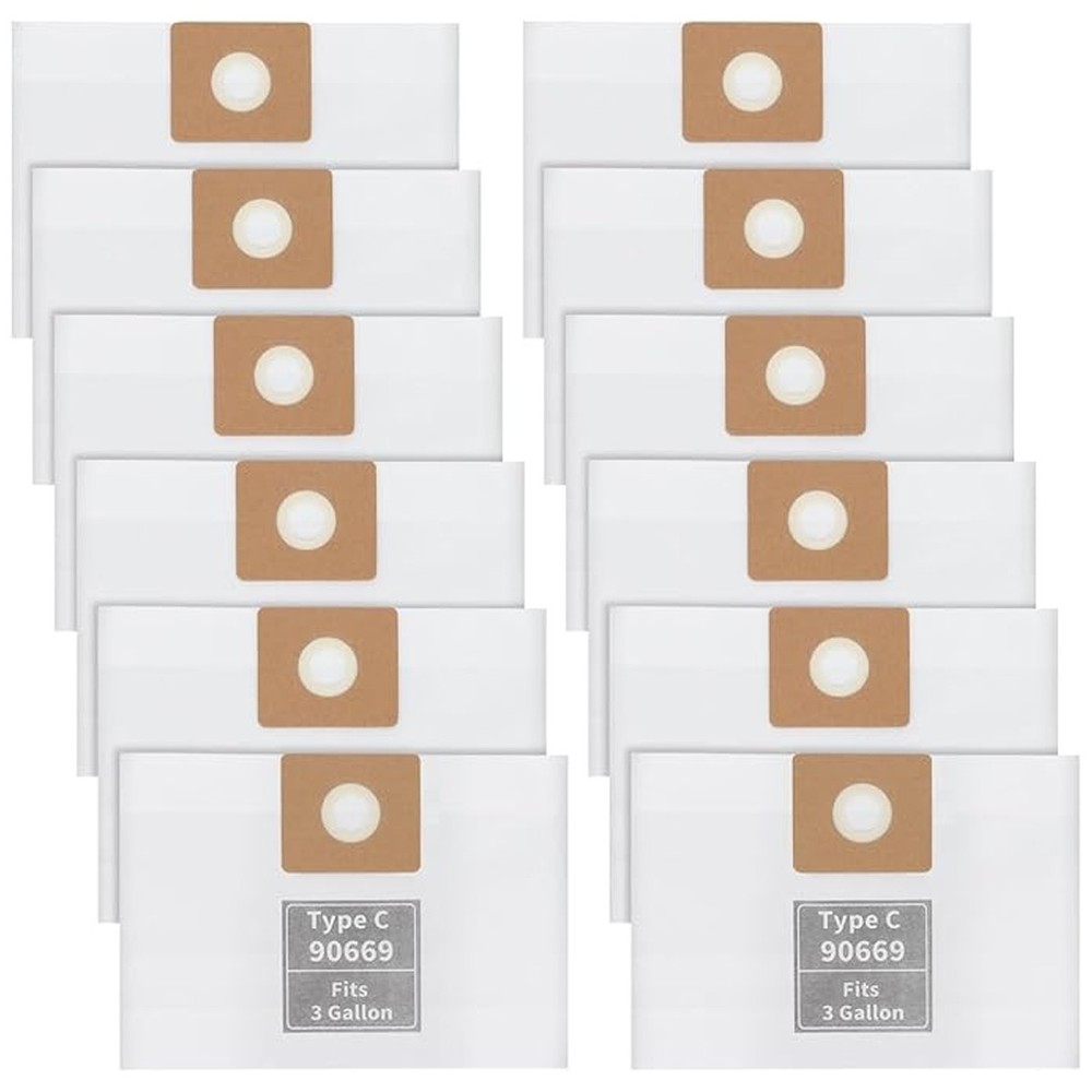 For Shop Vac 3 Gallon Bags - 90669 All Around Collection Type C Vacuum Bags