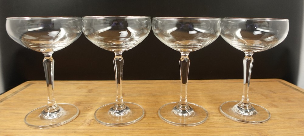 4 Libbey Capone Speakeasy Coupe Cocktail Glasses 5 5/8''