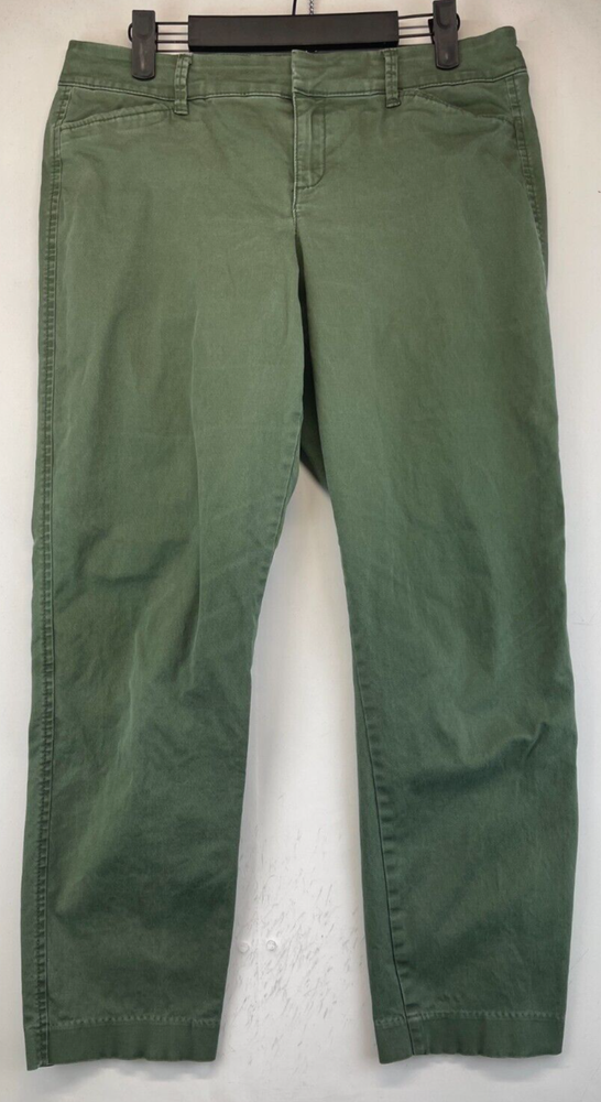 Old Navy Pixie Khakis - Womens Size 6 - Green - Chino - Flat Front (2083)