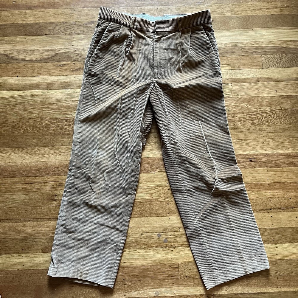 Vintage 90s Brown John Henry Corduroy Pleated Chino Trousers