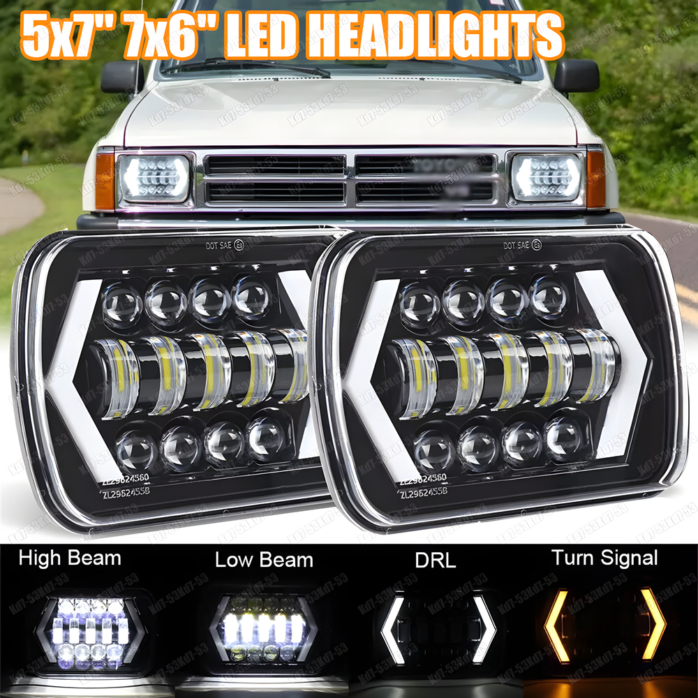 2pcs For Toyota Pickup 82-95 Truck 4Runner Tacoma 95-97 5x7