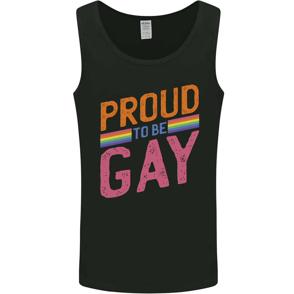 LGBT Pride Awareness Proud To Be Gay Mens Vest Tank Top