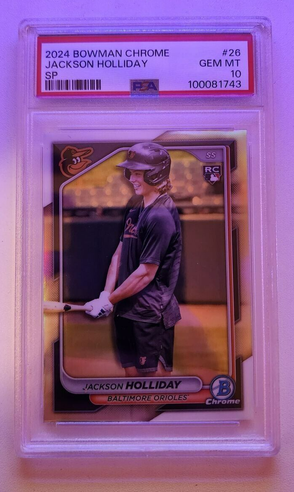 2024 BOWMAN CHROME SP - IMAGE VARIATION #26 JACKSON HOLLIDAY PSA 10