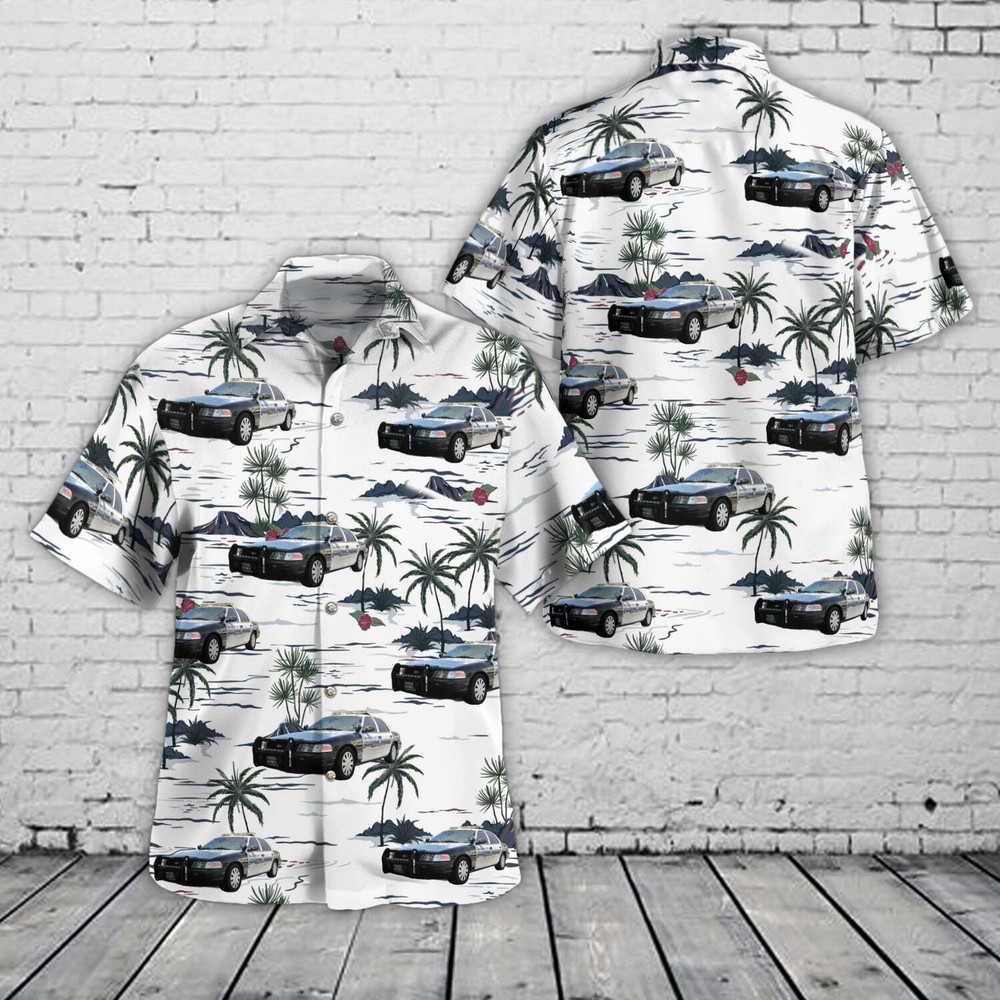 Boulder City Nevada Police Department Ford Crown Victoria Hawaiian Shirt