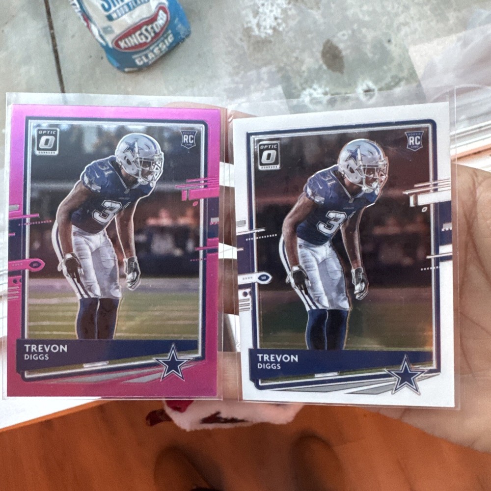 2020 Donruss Optic Trevon Diggs Pink Prizm Rated Rookie RC 2-Card Lot