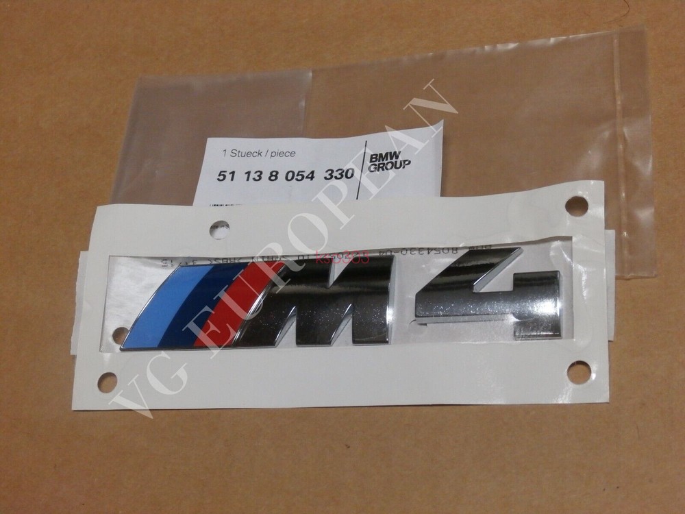BMW M4 Genuine Rear Trunk Chrome Emblem 