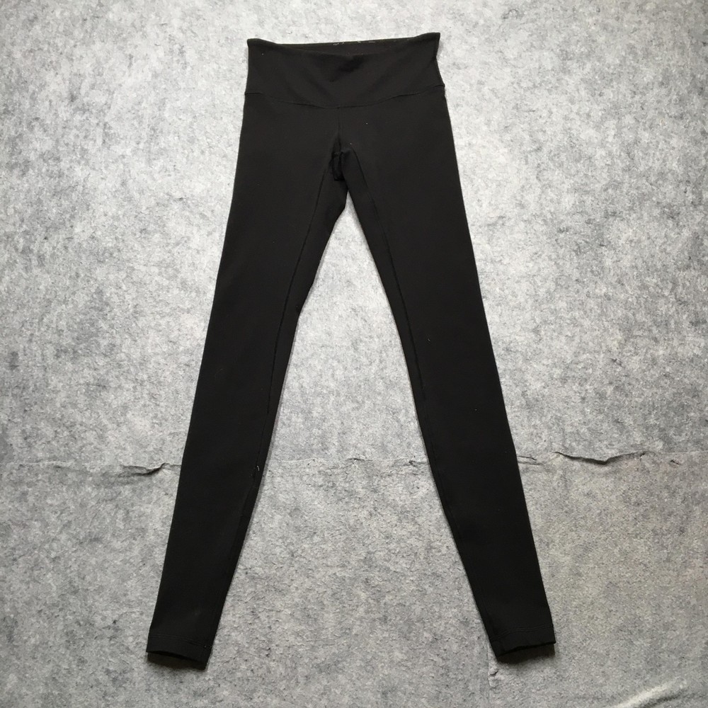 Lululemon Leggings Womens 4 Black Mid Rise Ankle Pants Yoga Stretch Athletic