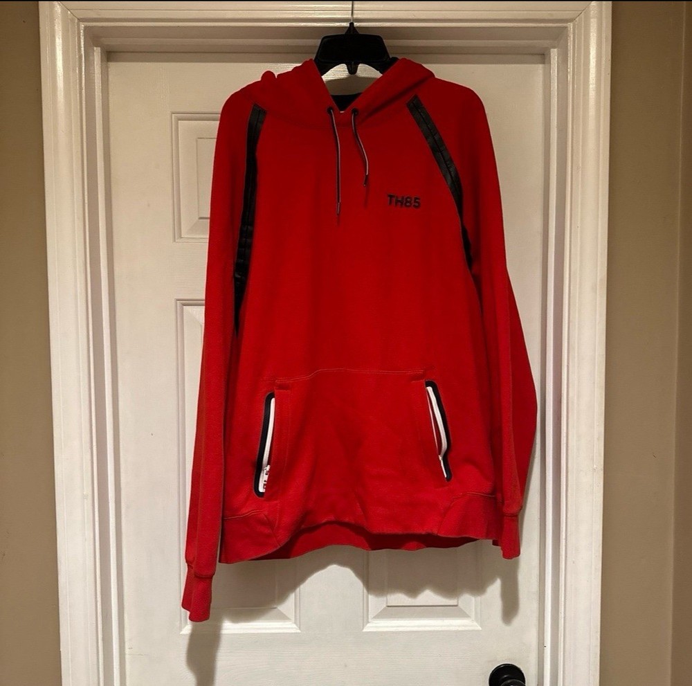 Tommy Hilfiger TH85 Red XXL Hoodie for Men - Classic Fit Pullover