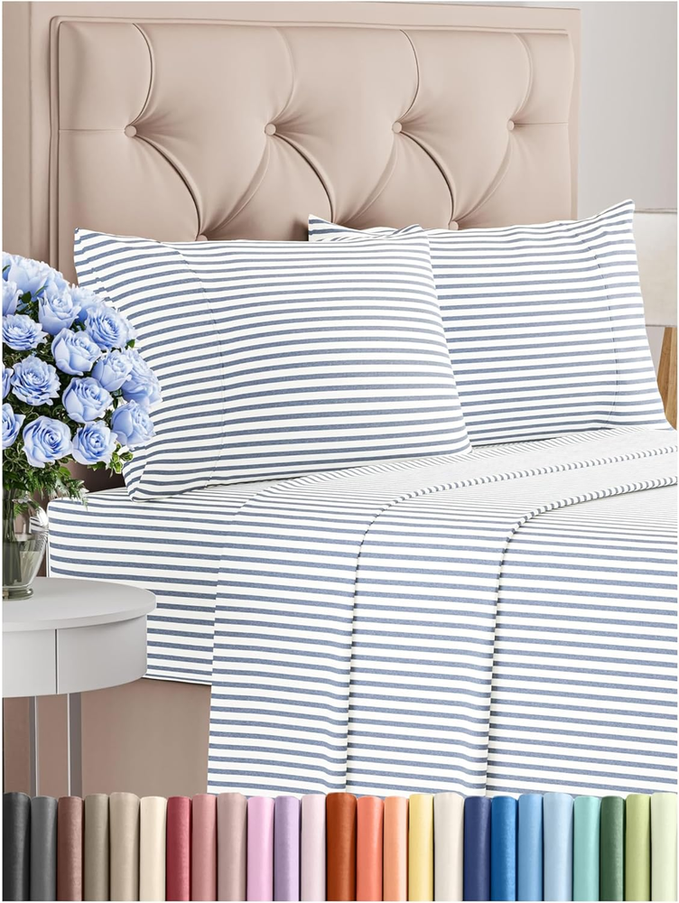 Cal King Size 4 Piece Sheet Set - Comfy Breathable & Cooling Bed Sheets Set - Ho
