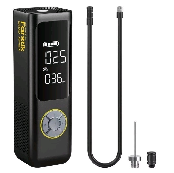 Fanttik S100 APEX Tire Inflator Portable Air Compressor 150 PSI Max For Car,Bike