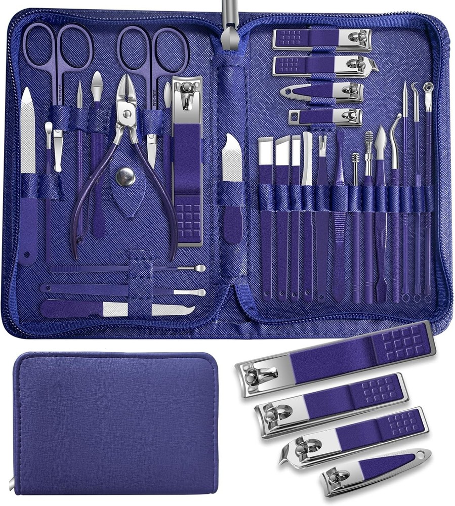 Manicure Set Personal Care Mens Grooming Kit, 30 in 1 Professional Manicure Kit