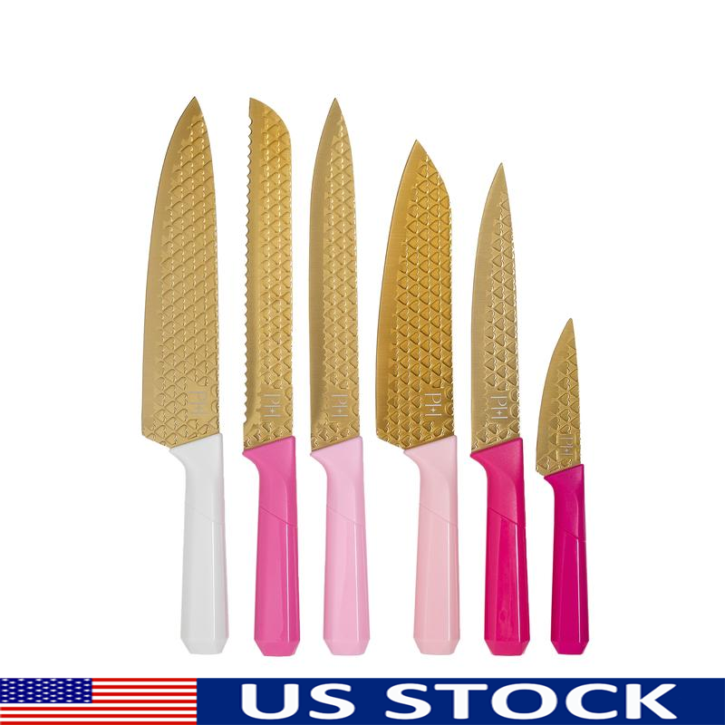 6-Piece Stainless Steel Cutlery Set with Ergonomic Handles and Sharp Blades