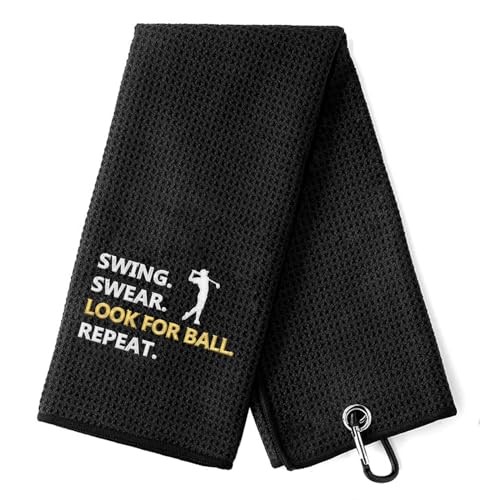 Fathers Day Golf Gifts - Personalized Embroidered Golf Towels for Golf Bags-image