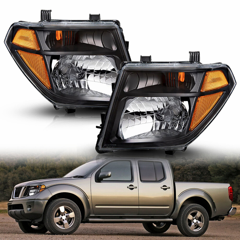 Headlights Headlamp Assembly Driver Passenger Side For 2005-2008 Nissan Frontier