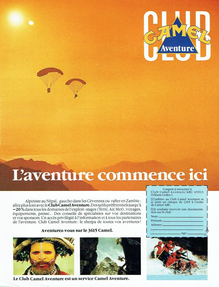 1990 Club Camel Aventure Advertising 0923 Advertising
