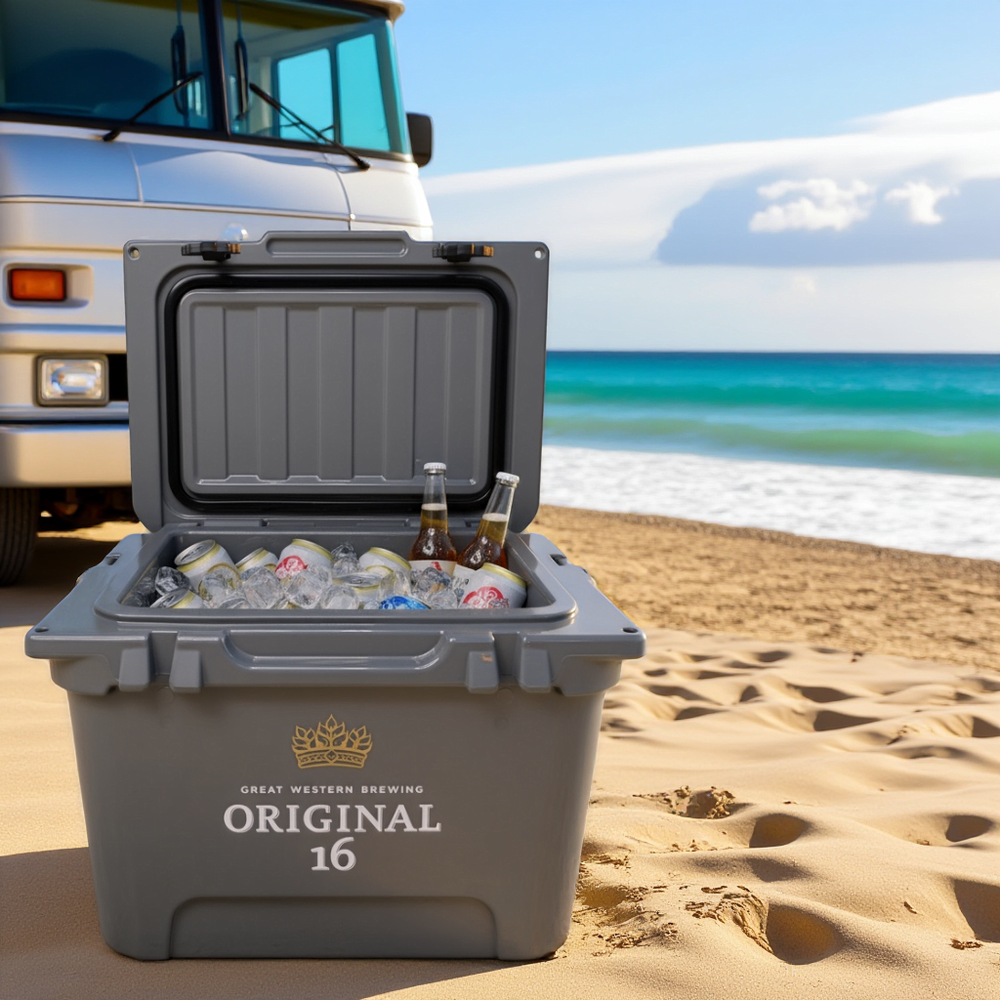 20L Ice Chest | Reinforced Plastic Body, 4-Day Ice Life for Coastal Adventures