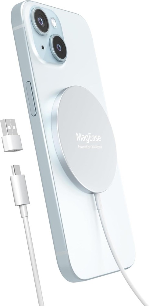 MagEase 15W White Magnetic Wireless Fast Charger