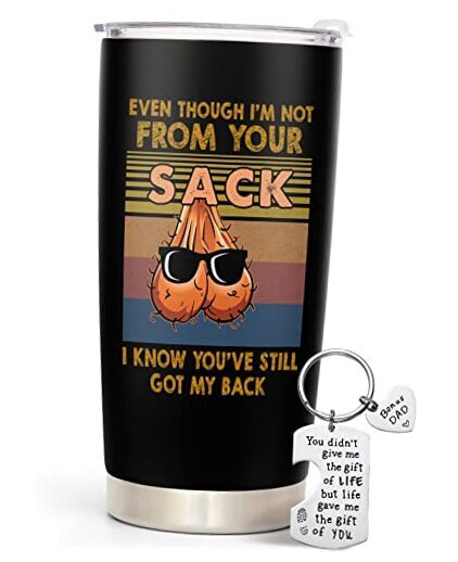 Best Step Dad Gifts From Daughter or Son - 20 Oz Tumbler for Bonus Dad