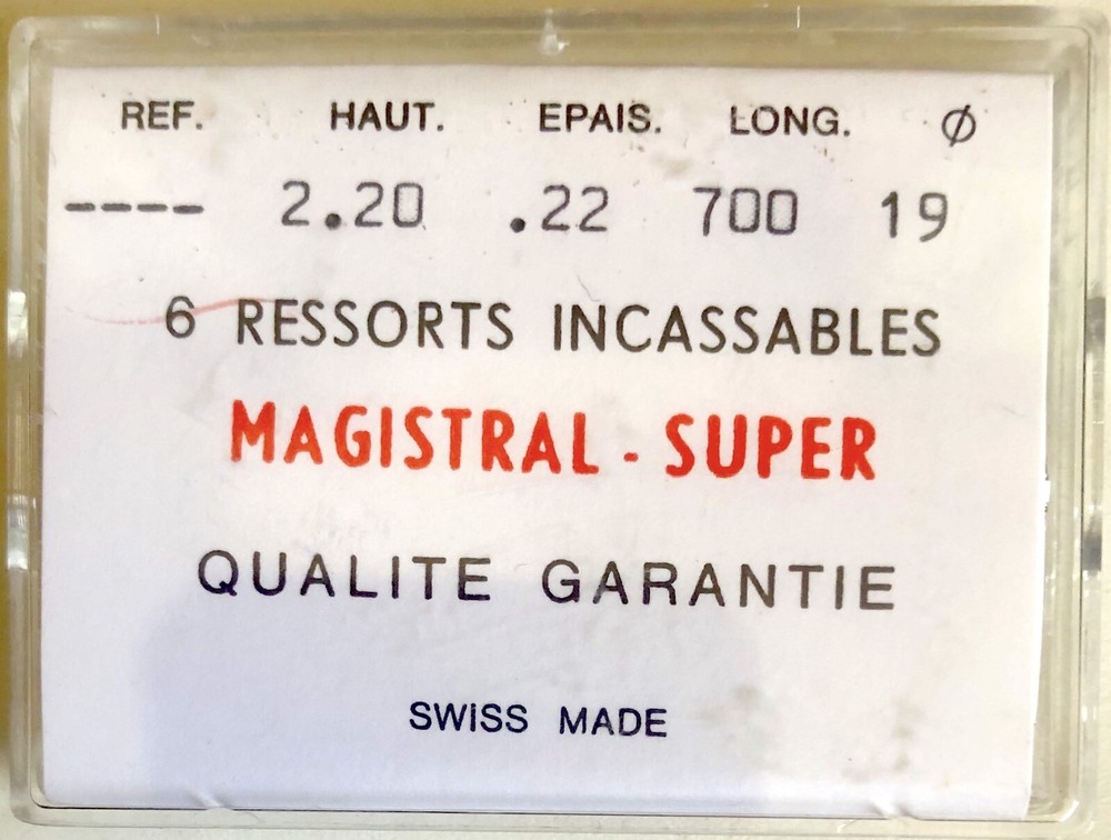 1X Mainspring 2.20x0.22mm Ø19 Watch Spring 700/22-22C70