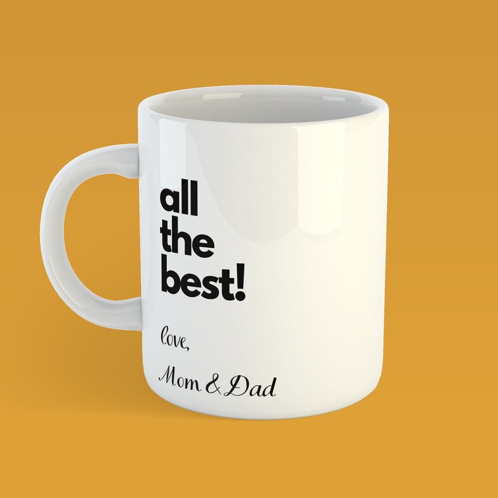 Custom Engraved All The Best Mug with Personal Message