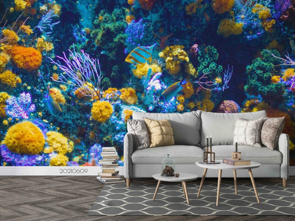 3D Coral Fish Close-up Wall Murals Wallpaper Murals Wall Sticker