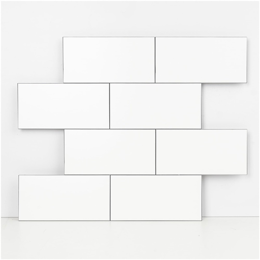 10- Sheet Polished White Peel and Stick Backsplash, 12’’Luxury PVC Ceramic Lo...