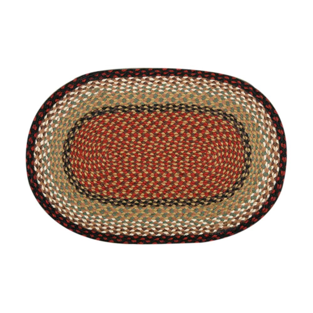 Eco-Friendly Earth Rugs 20x30 Burgundy Mustard Area Rug
