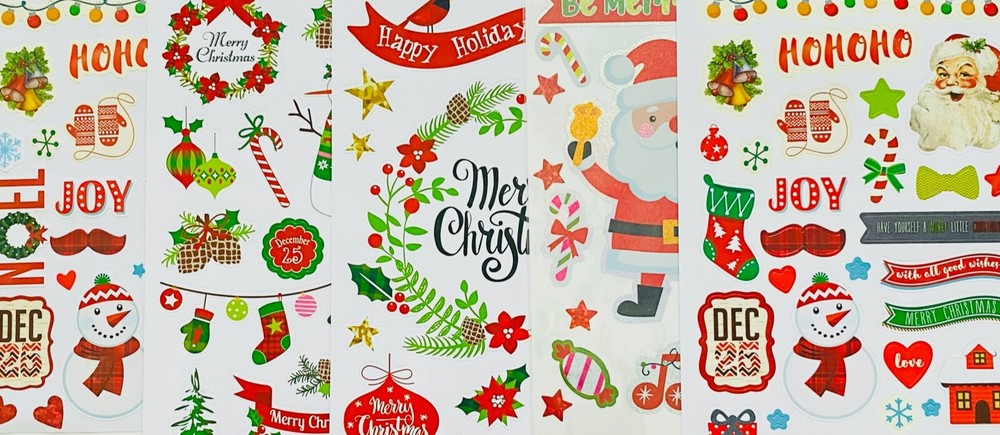 150+ XMAS Stickers Christmas Gift Ideas Sticker Card Decorations Jingle Bell Fun