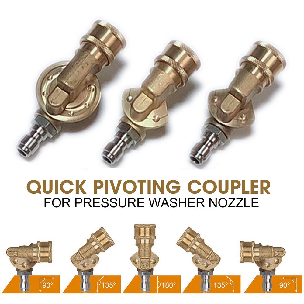 1/4-Inch Quick-Connect Coupler for Pressure Washer Nozzle and Gutter Cleaner Attachment