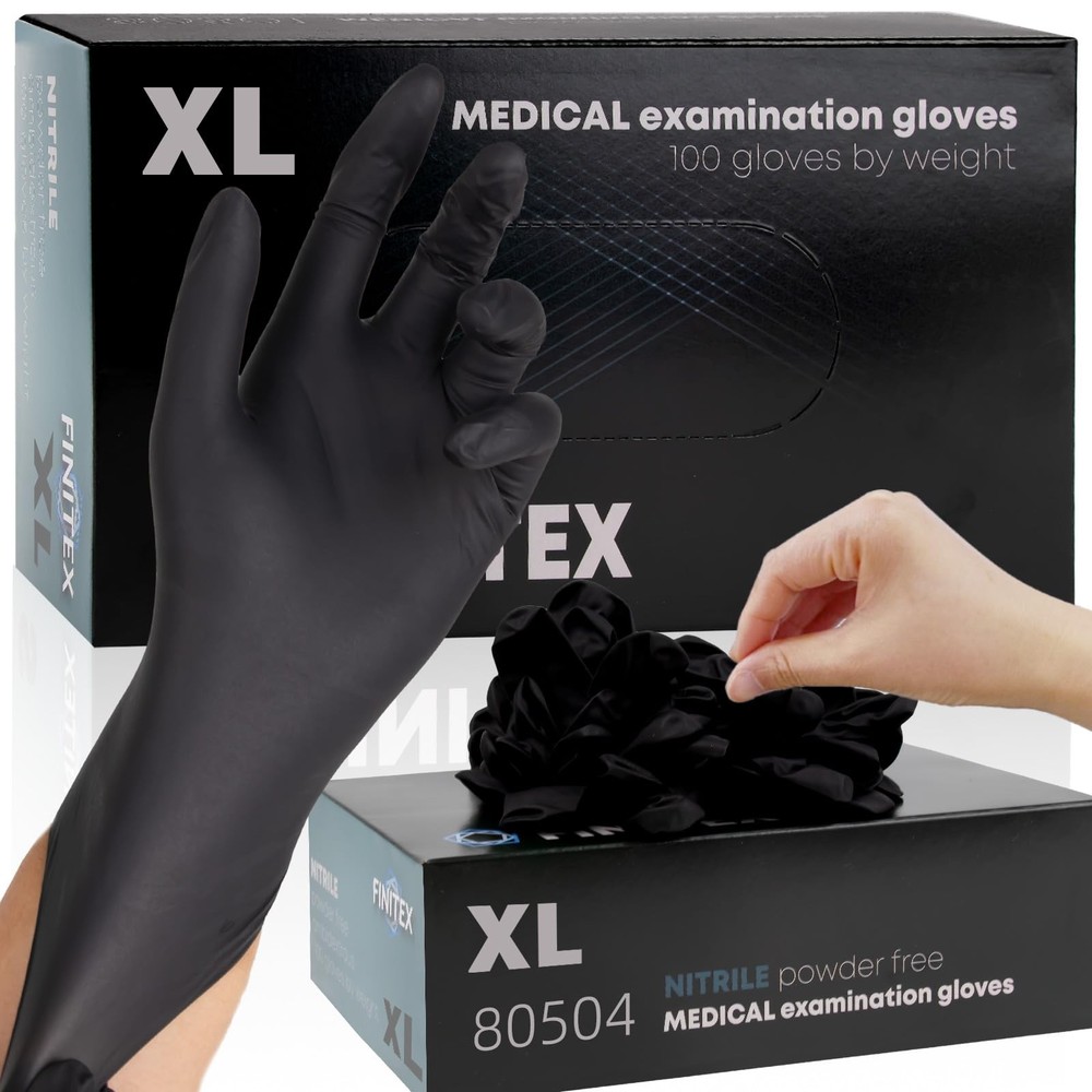 Disposable 5mil Powder-Free Latex-Free Medical Exam Gloves 100PCS Box for Healthcare and Home Use