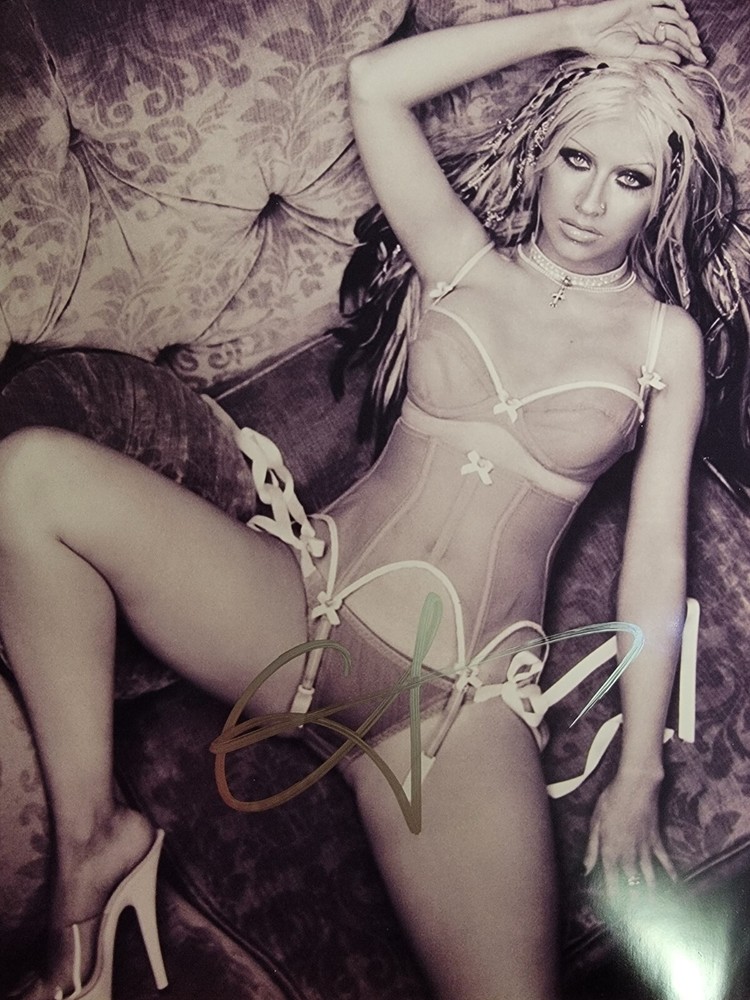 Christina Aguilera Signed Photo Hot