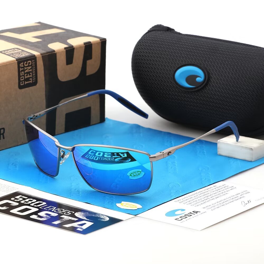 Costa Del Mar Turret Grey Frame/ Blue Mirror Polarized 580P Sunglasses