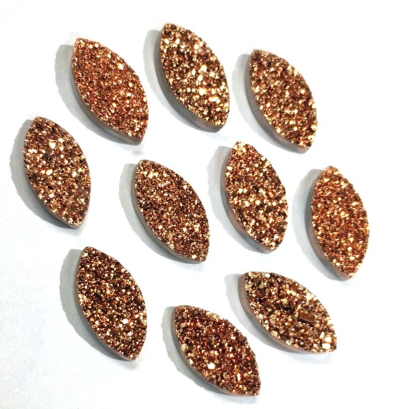 Natural Marquise Titanium Agate Druzy Quartz Drusy Designer Earrings Making