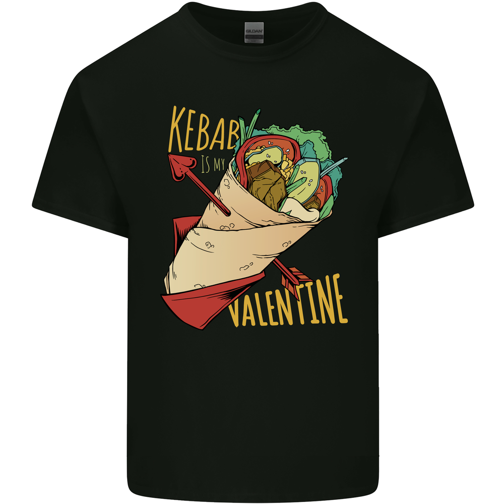 Anti Valentines Day Singles Day Kebab Mens Cotton T-Shirt Tee Top