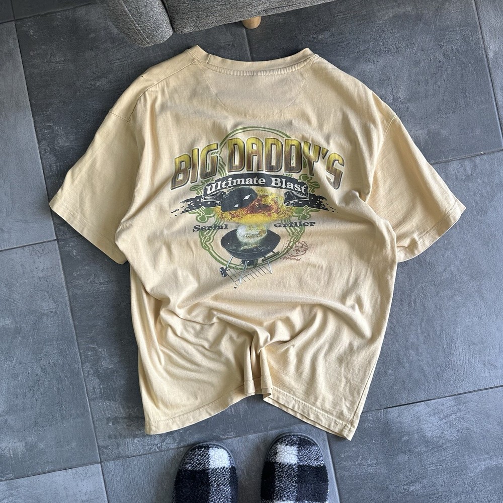 Vintage T-shirts Big Daddy’s BBQ Joke Y2K Japan Style 00s USA  Cartoon Used