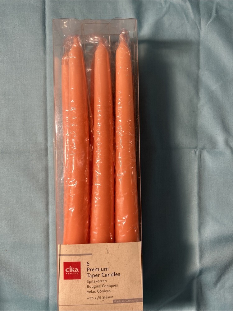 Eika 6 Premium Long White Taper Candles for Elegant Decor