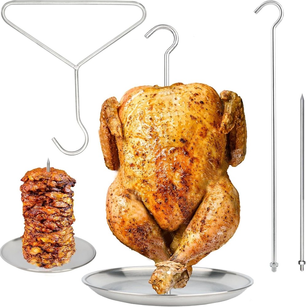 Turkey Fryer Accessory Stand Kit Hook Stainless Steel for Thanksgiving Turkey Ro