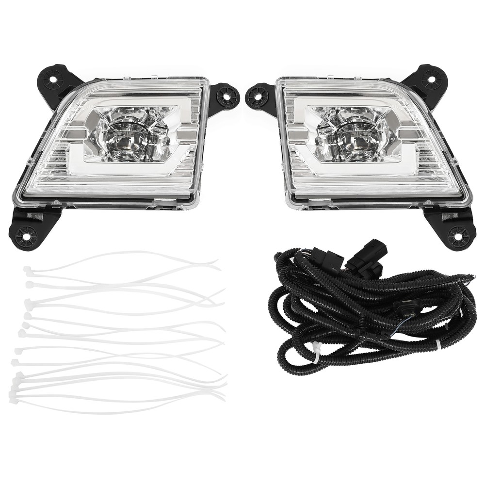 LED Fog Lights Lamps LH+RH For Chevy Silverado 1500 2500HD 3500HD 2019-2022