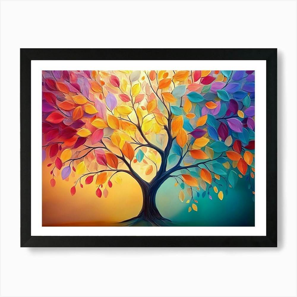 Tree of Life 187 Framed Art Print Canvas Wall Decor Poster Picture